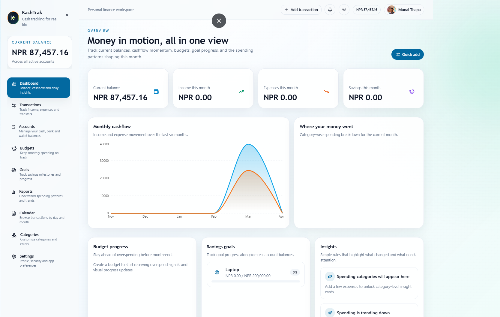 KashTrak project preview